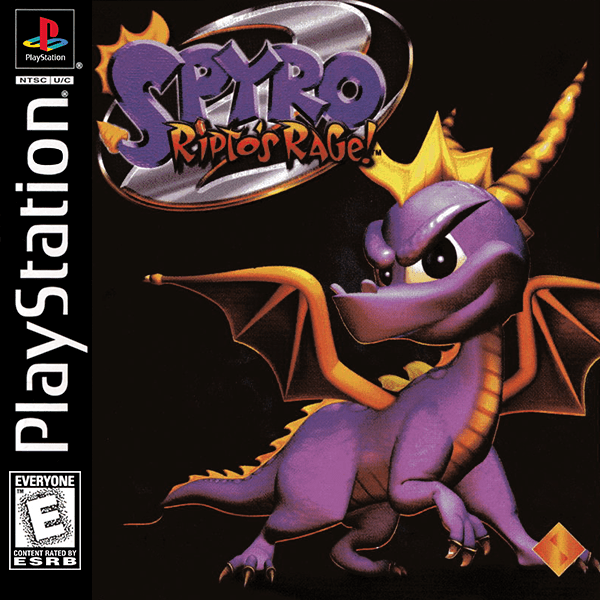 Spyro 2: Ripto's Rage & Crash Team Racing Demo CD box art for Playstation